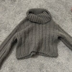 Cozy Gray Turtleneck Sweater